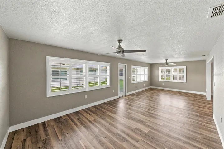Family Room w/ Plantation Shutters