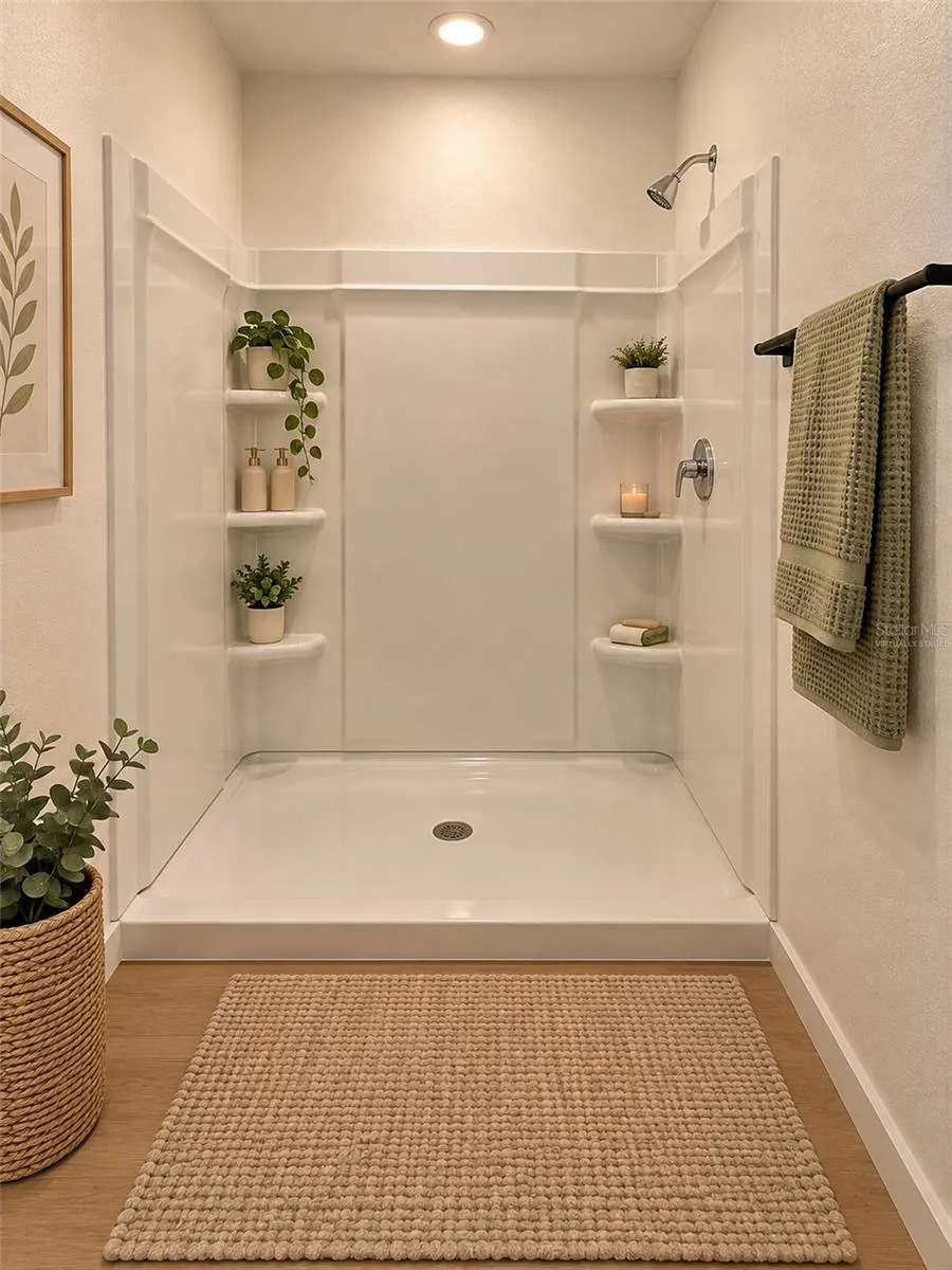 Master Room Shower ''Virtually Staged"