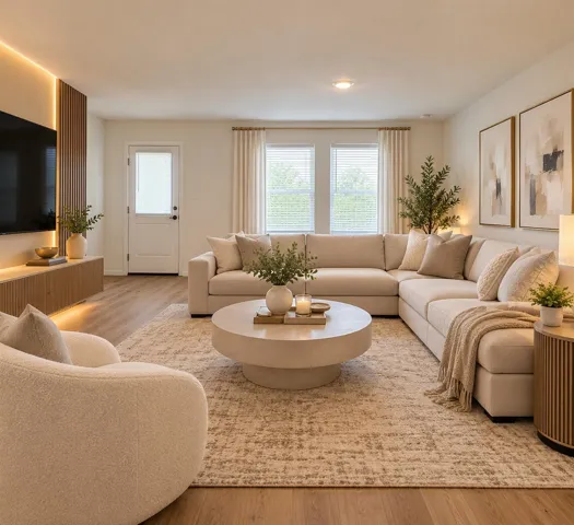 Living Room ''Virtually Staged"