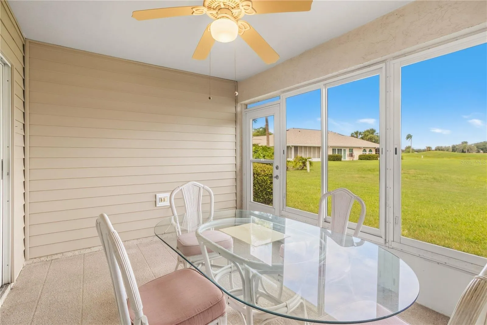 Enclosed back lanai offering additional living space