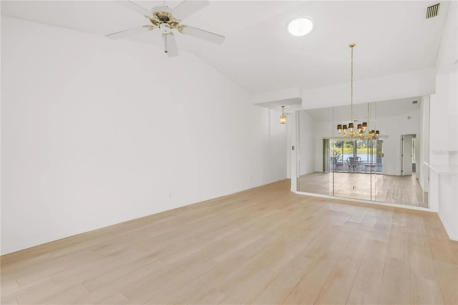 Front entry flowing into the dining area,