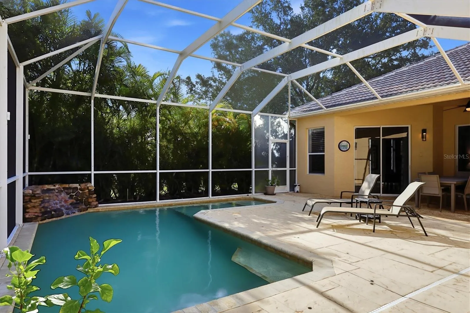 Covered dining area
