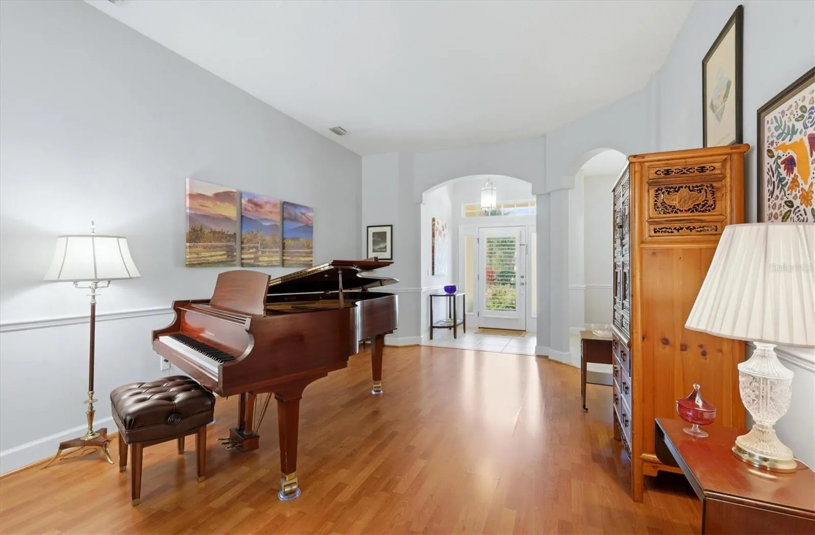 Living room and entry hall