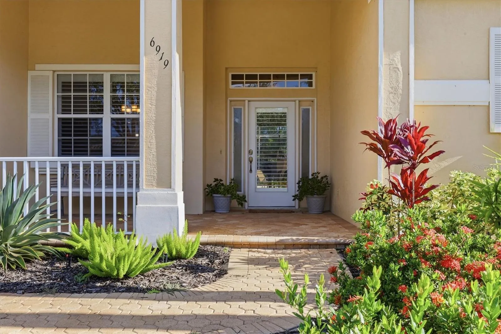 Charming front covered porch