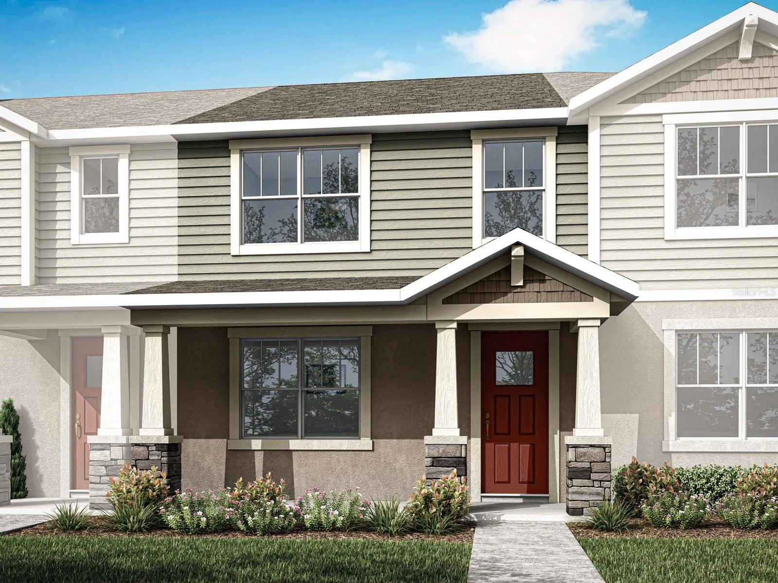 Meadowlark Landing - Aurora Floorplan - Craftsman Elevation - Architect's Rendering