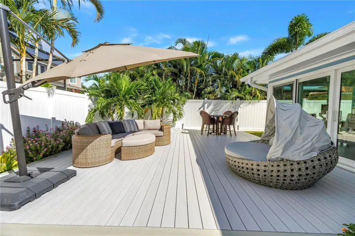 Sliders open to your outdoor living and dining room.