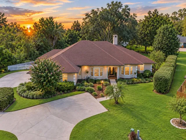 Exterior front of home-3 bedroom, 2.5 baths, a little over 1/2 acre, semi-circle extended driveway, and 3 car garage.
