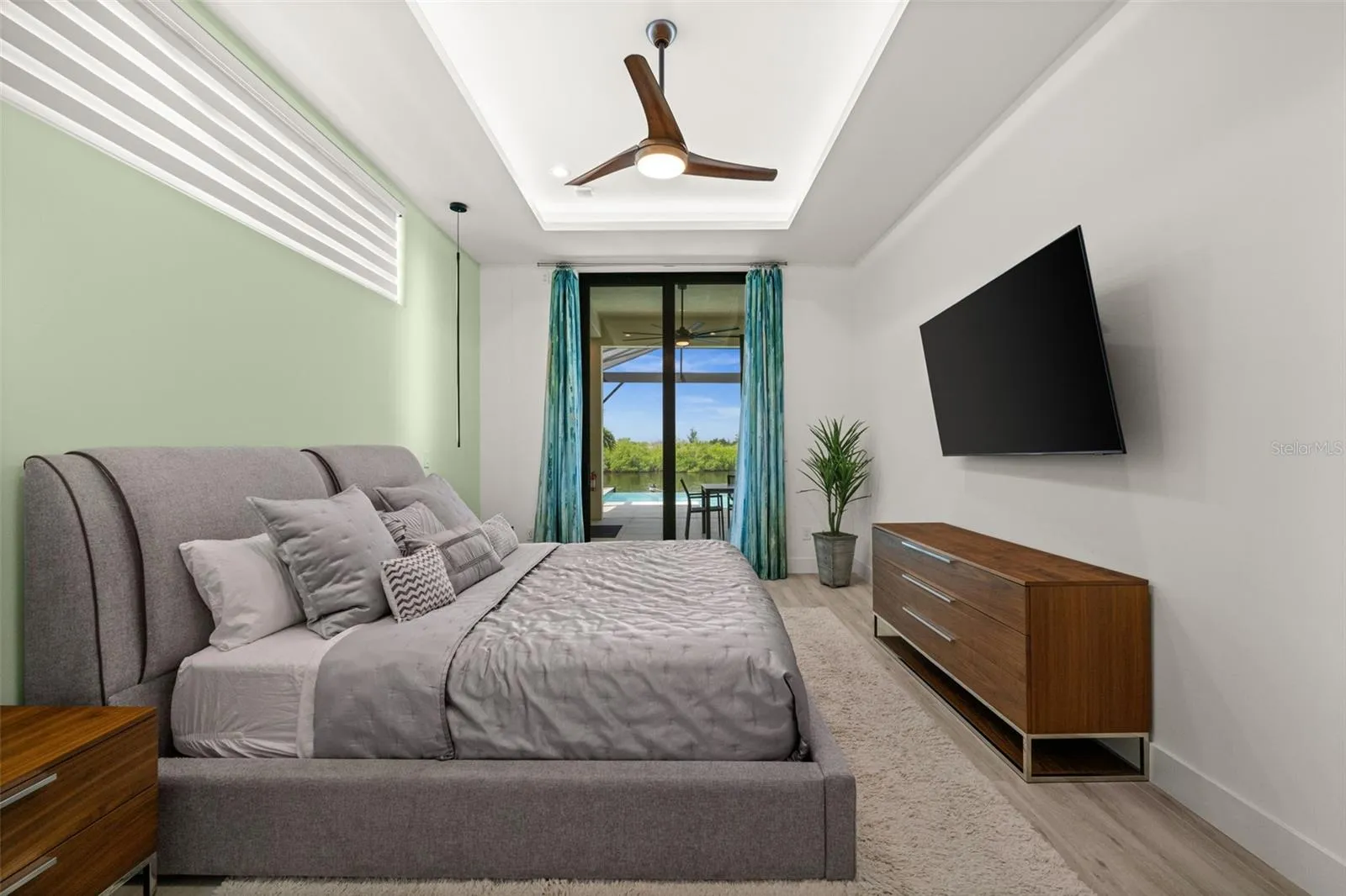 1st Primary Bedroom overlooking the pool