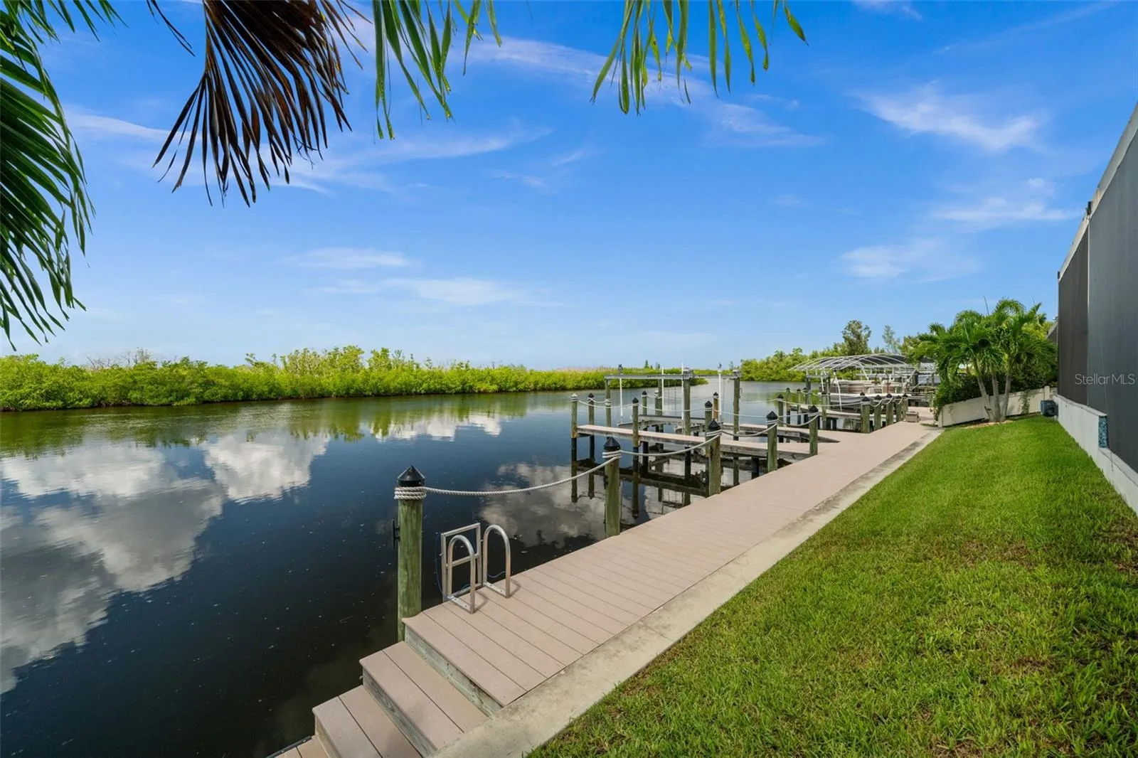 Captain's walk with steps down to the kayak launch