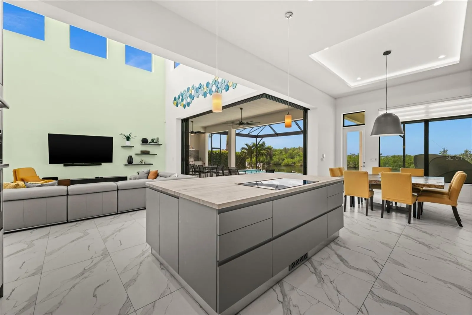 Kitchen overlooking the water