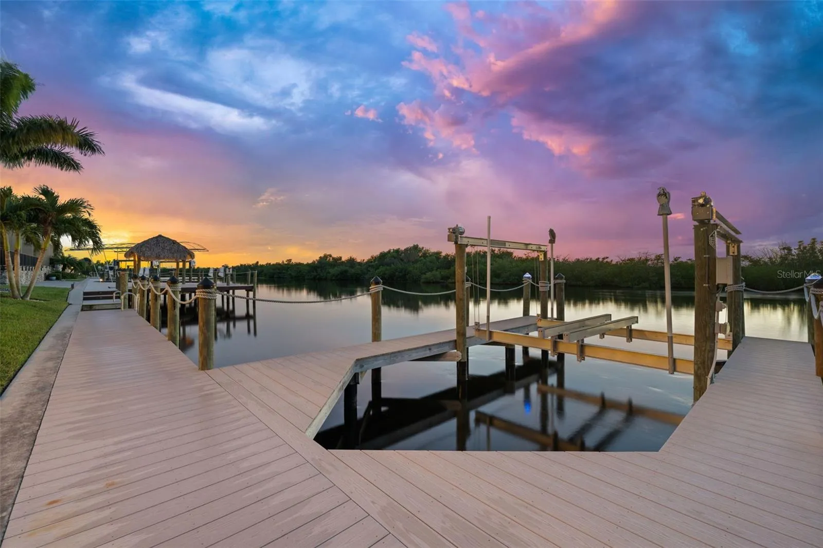 The dock is a great place to unwind at sunset