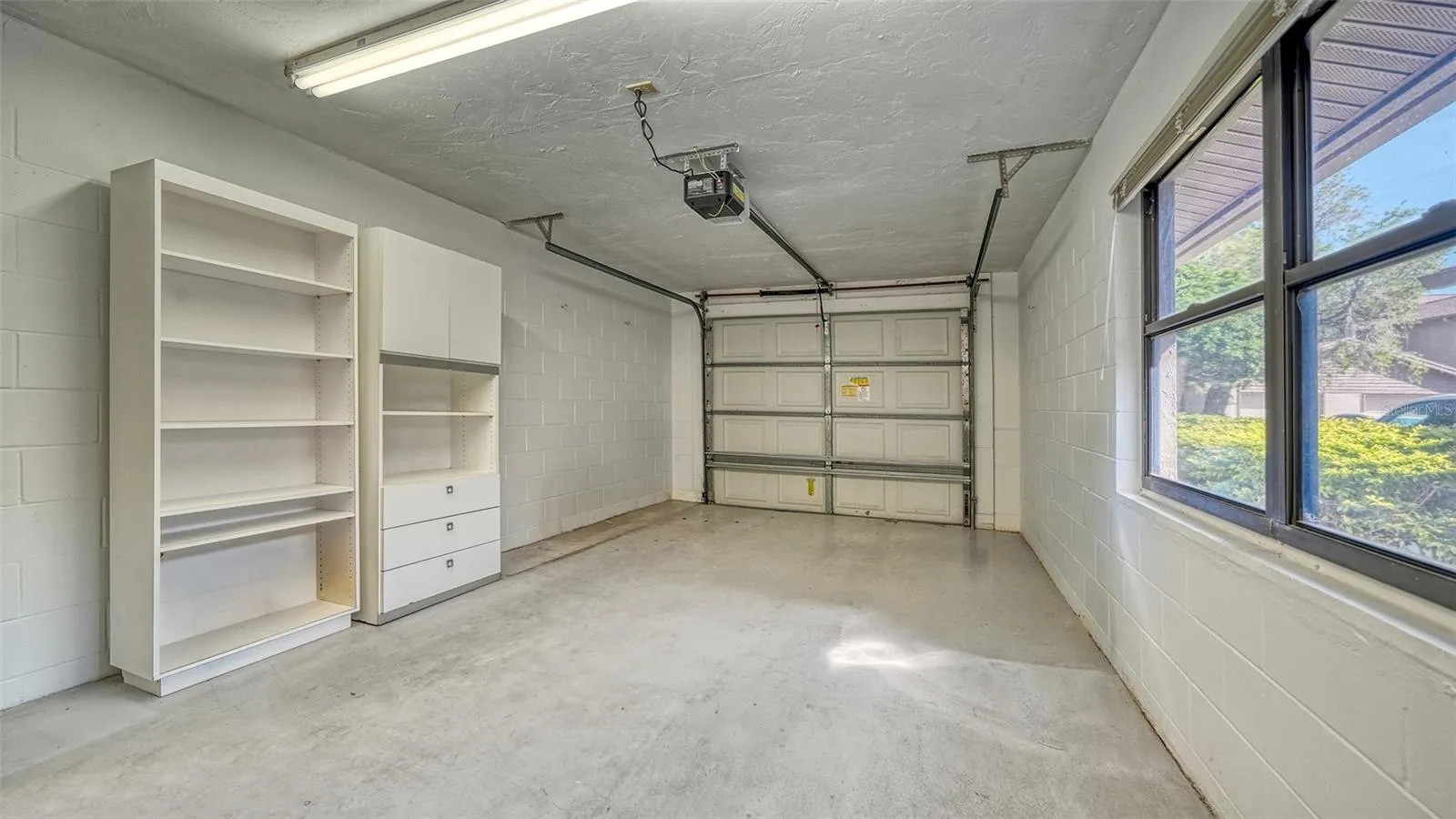 inside the garage