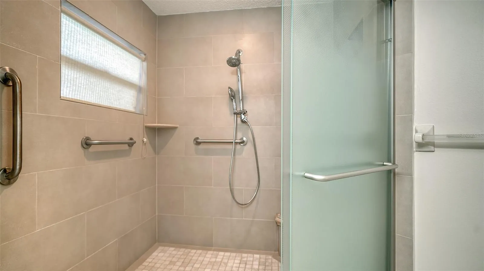 huge walk-in shower