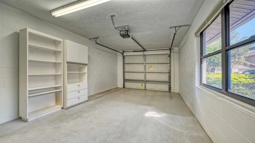inside the garage