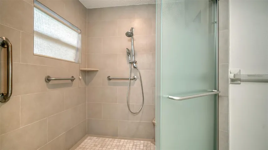huge walk-in shower