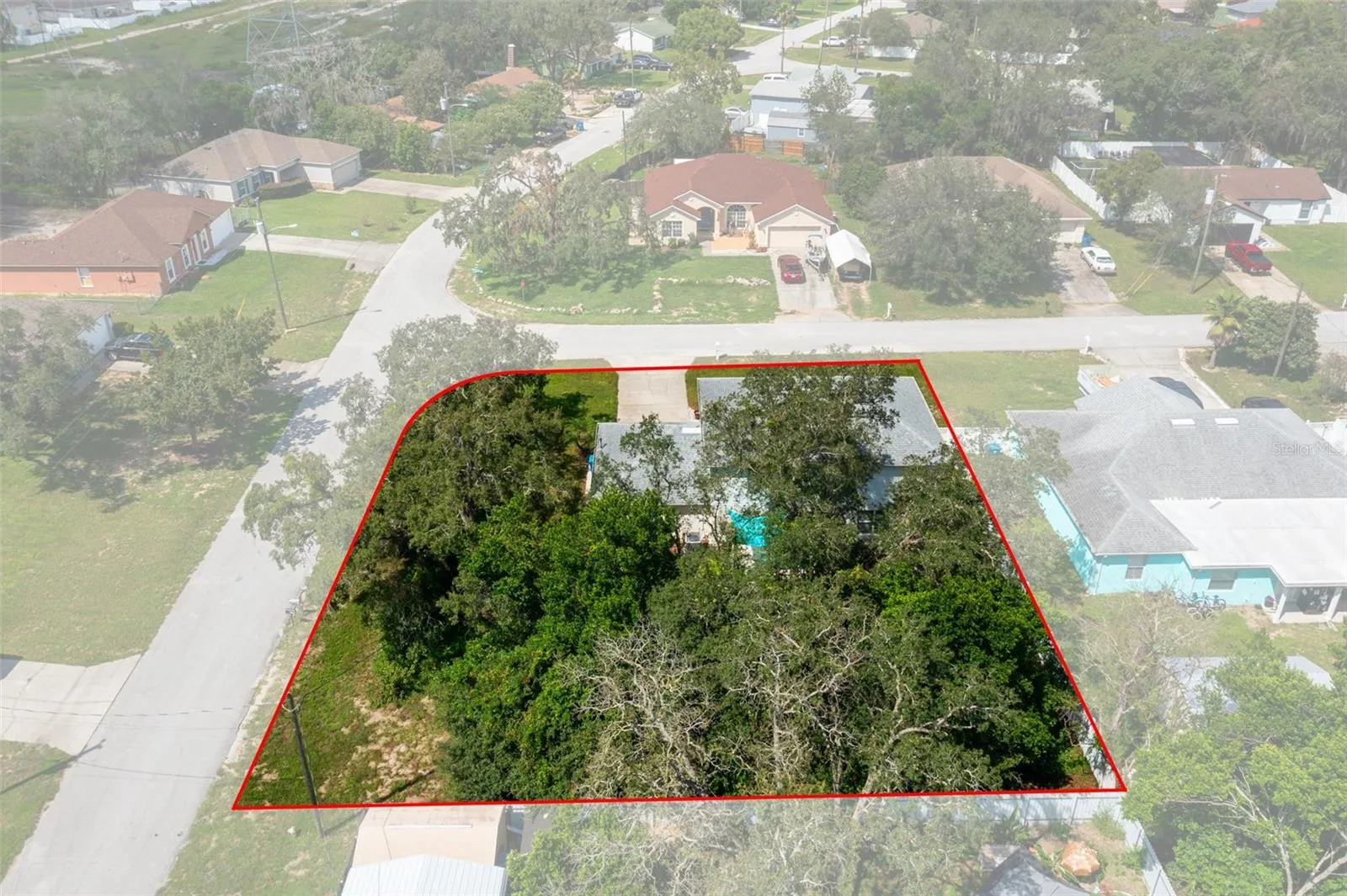 Rear Ariel View with Outlines