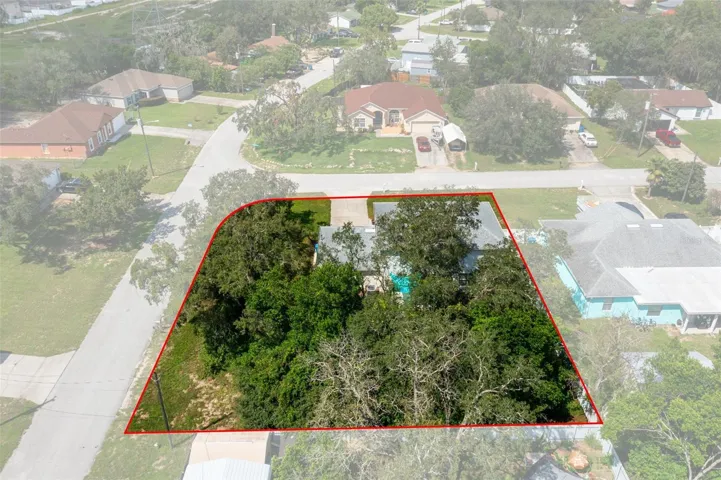 Rear Ariel View with Outlines