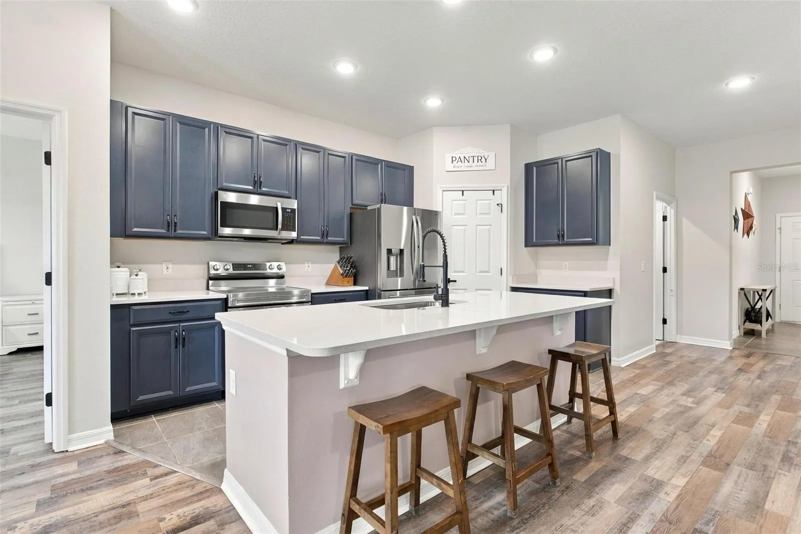 Beautiful kitchen with large center island.