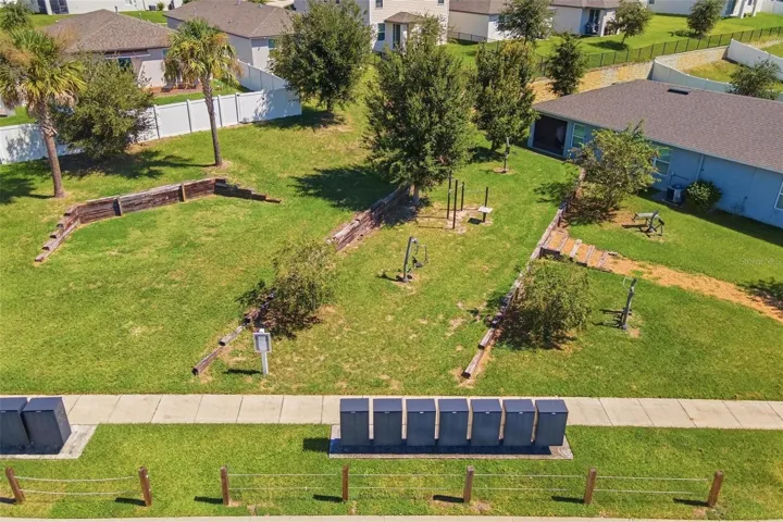 Ariel view of community mailbox/ playground.