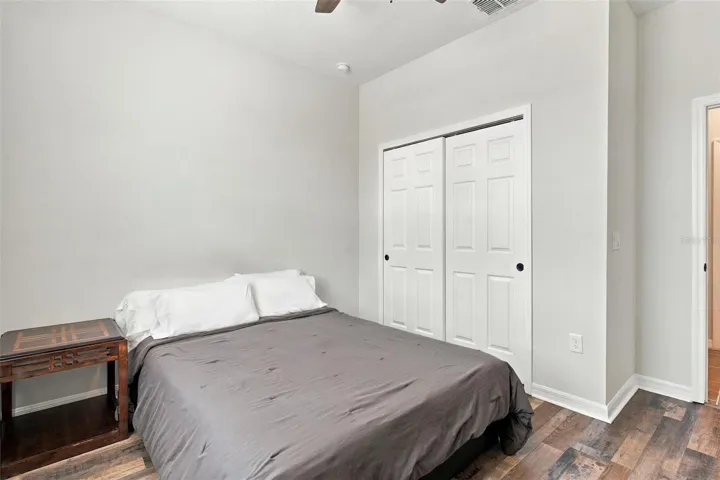 Bedroom with built in closet.