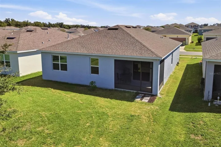 Ariel of enclosed back porch
