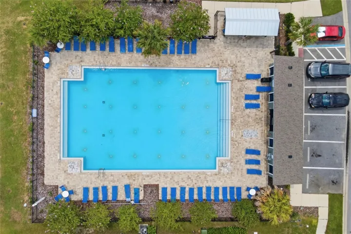 Ariel of community pool.