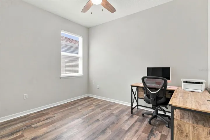 Guest room used as office space