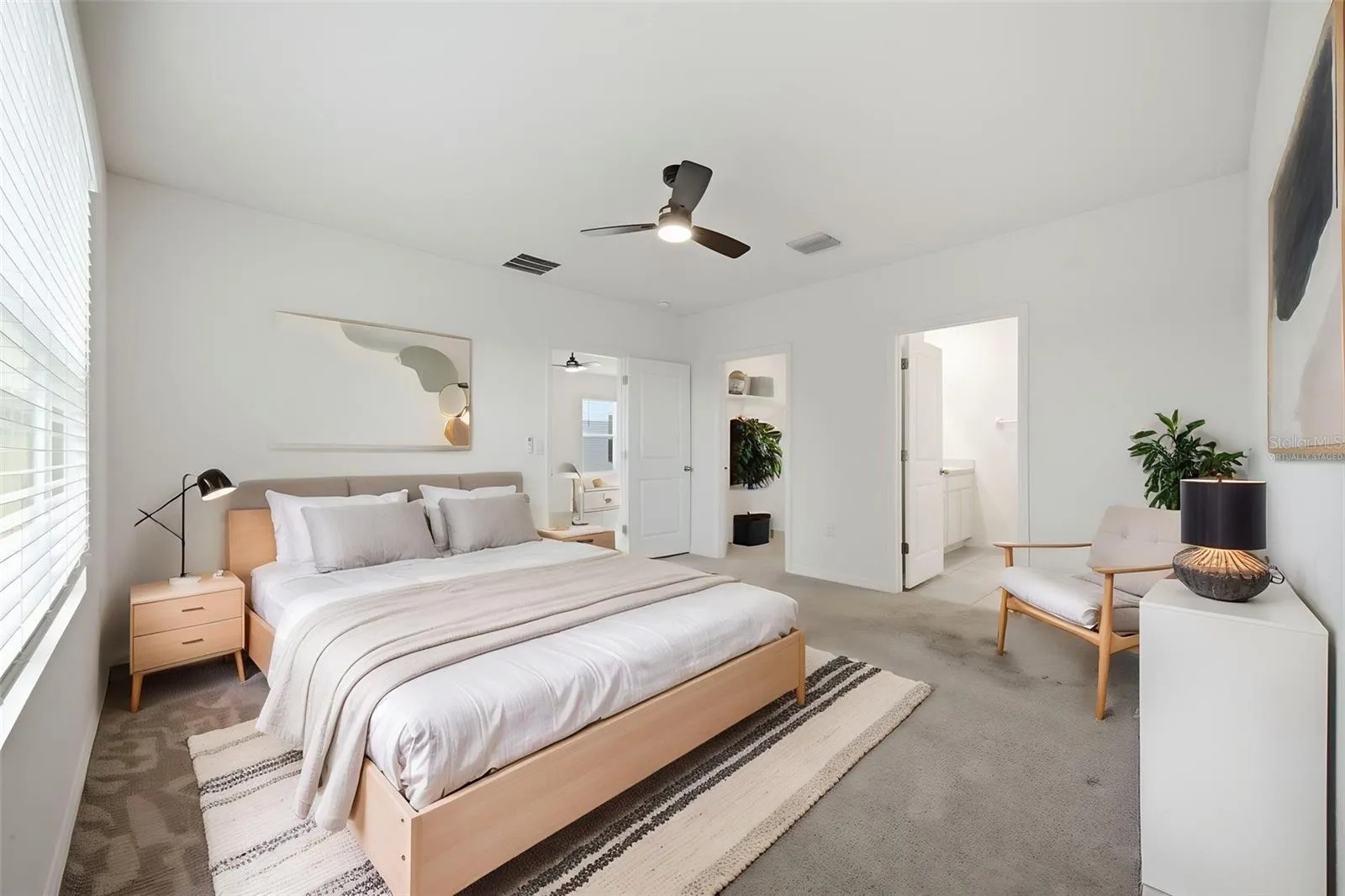 Virtually Staged Primary Bedroom