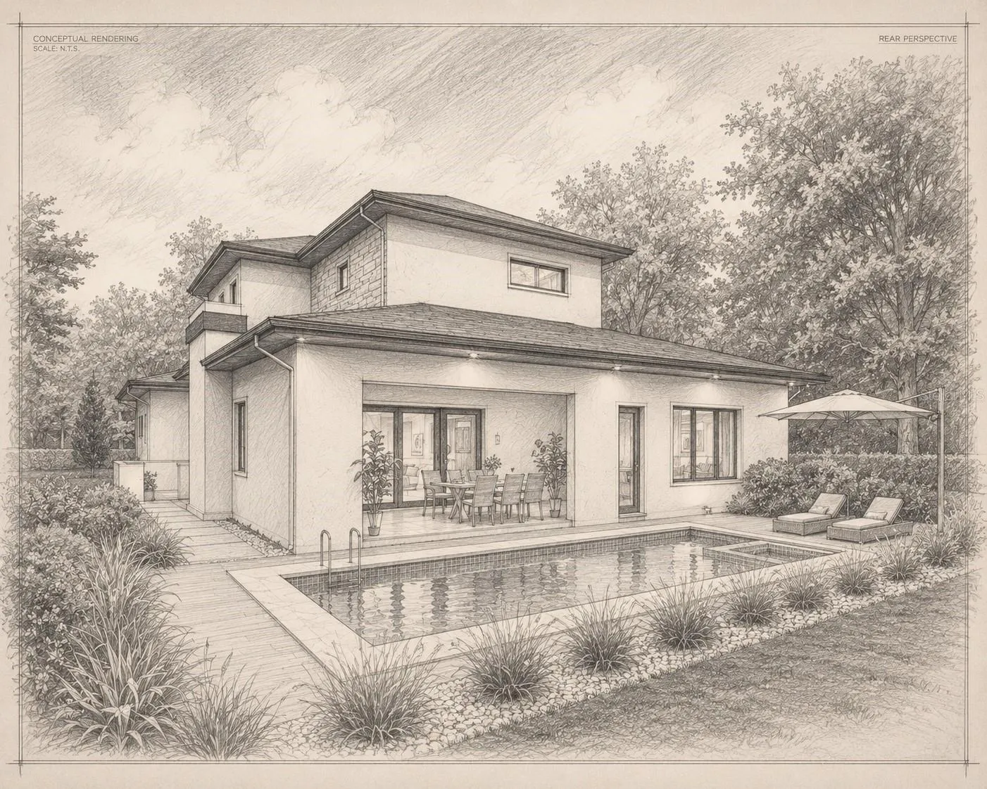 2119 Howard Dr. rear sketch