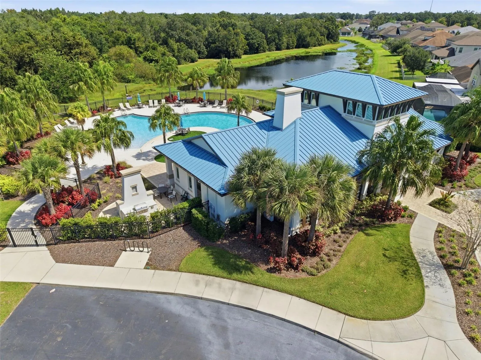 Mariposa amenity center with heated pool and clubhouse