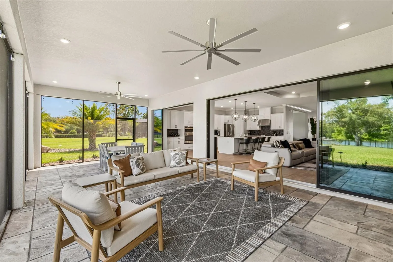 View from Covered LANAI into the home
