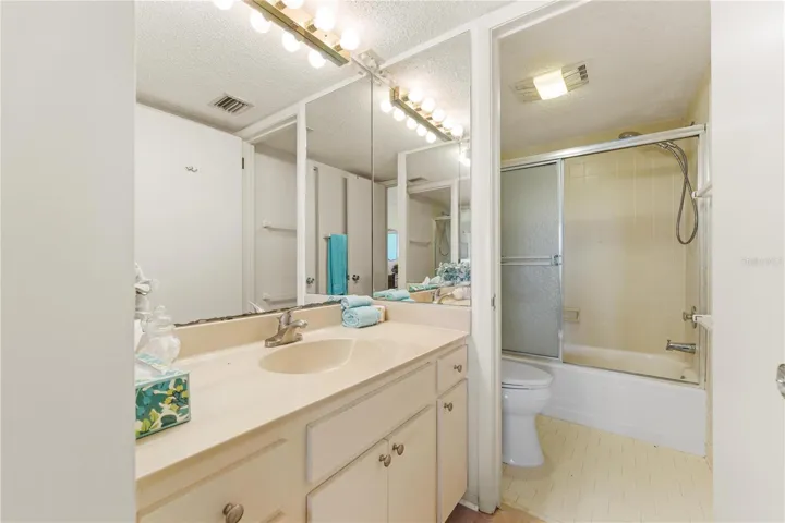 Master bathroom has bathtub