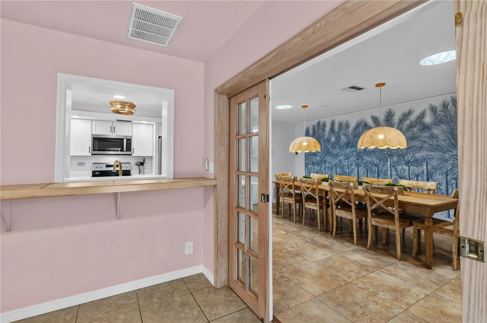 Florida Room looking into Dining Room and Kitchen