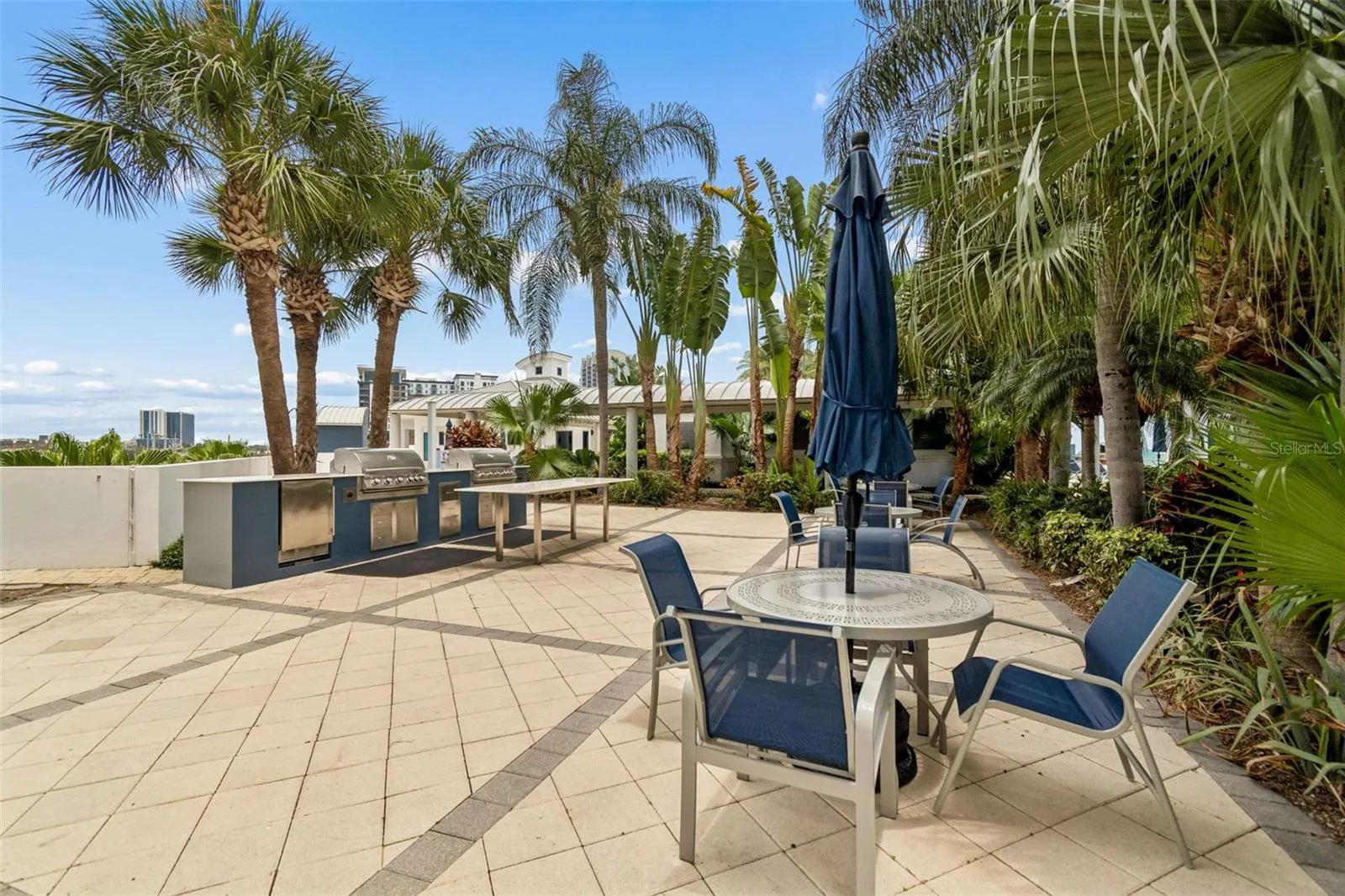 Outdoor grilling area