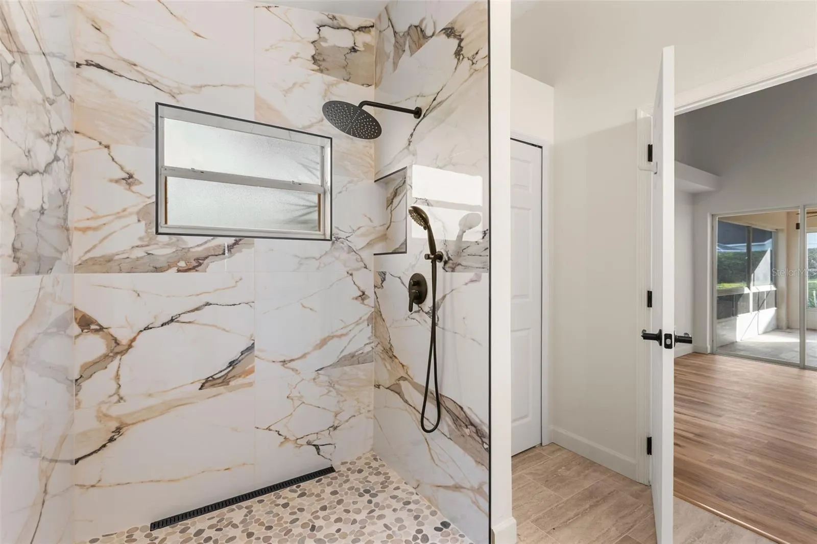 Primary bathroom Custom tile shower