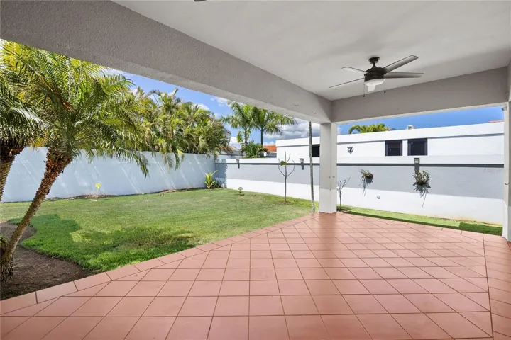 Covered Terrace with private yard