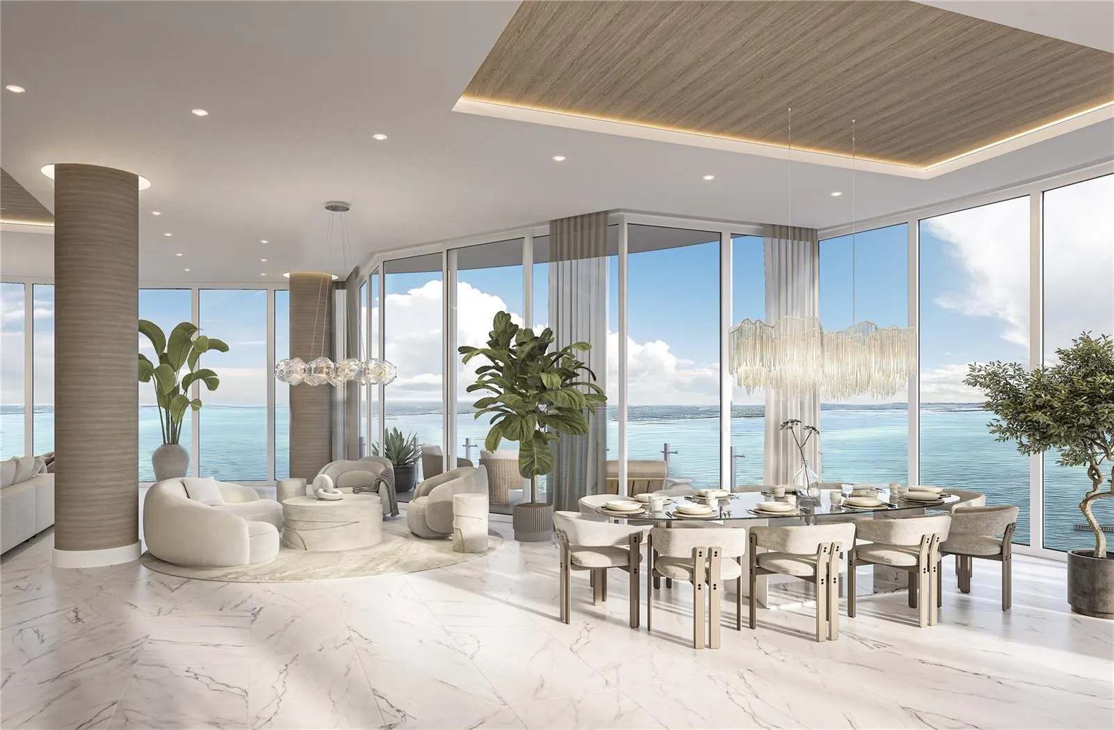 Living and Dining with Panoramic Views - To Be Built