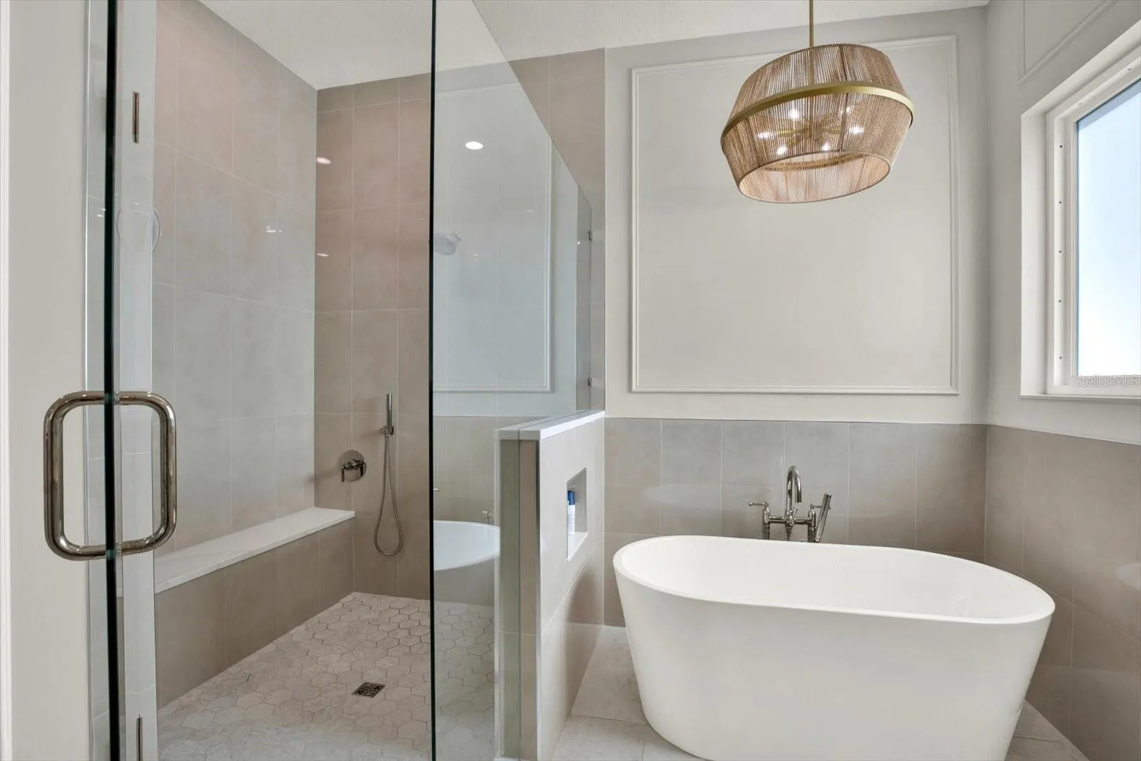 over sized (17x10) Primary Bath with soaker tub, separate shower, and private water closet