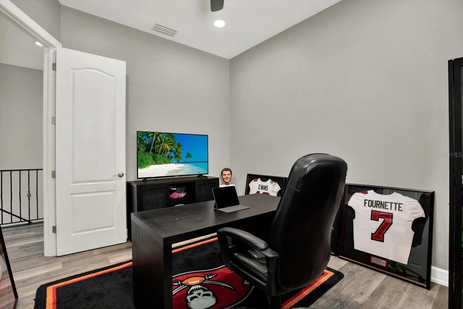 Guest Bedroom 4, currently being used as a second office
