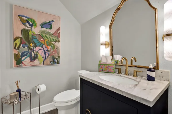 first floor half bath