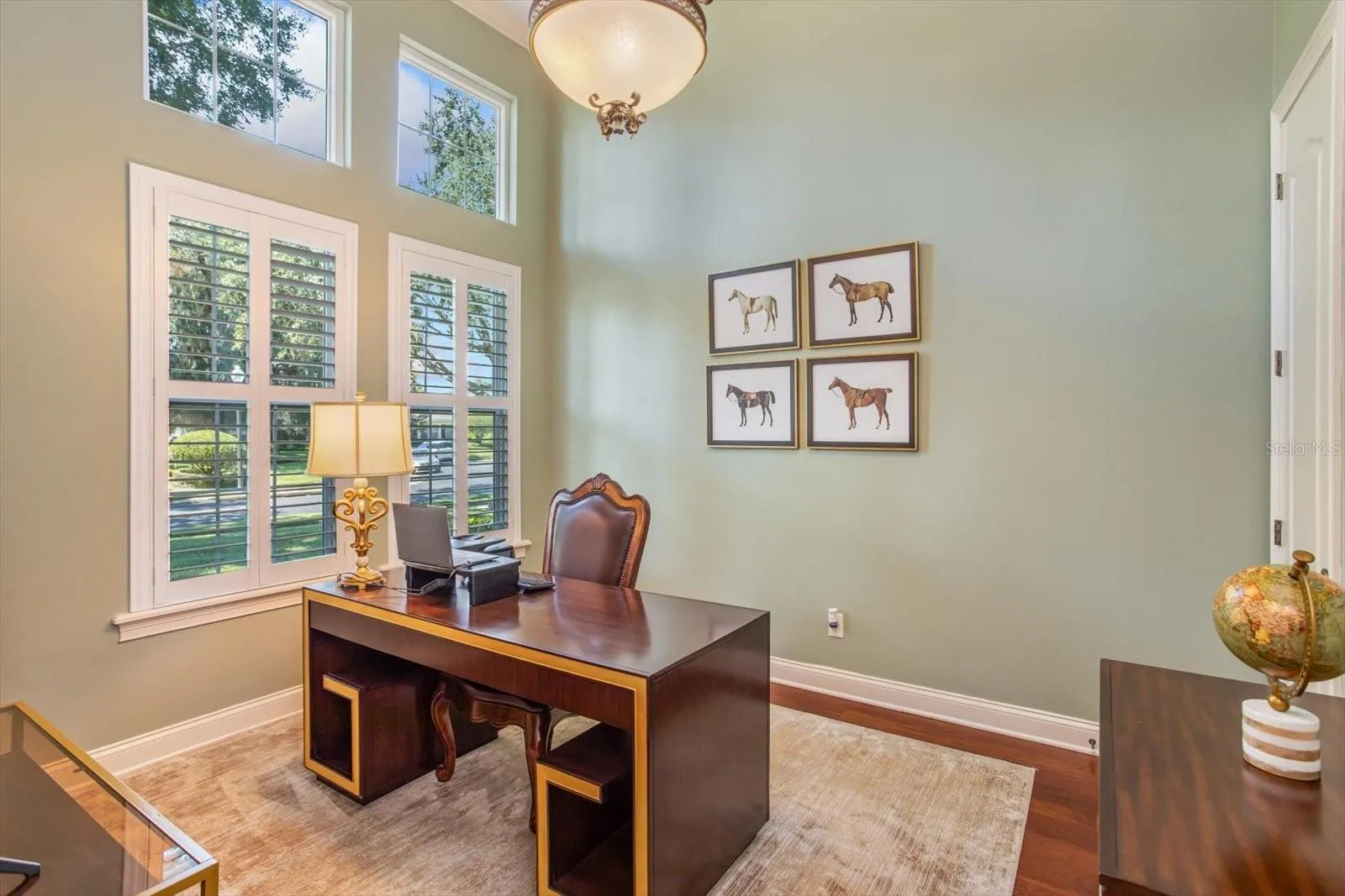 Office located off foyer at front of home