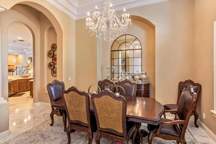 Formal Dining Room with View to Kitchen
