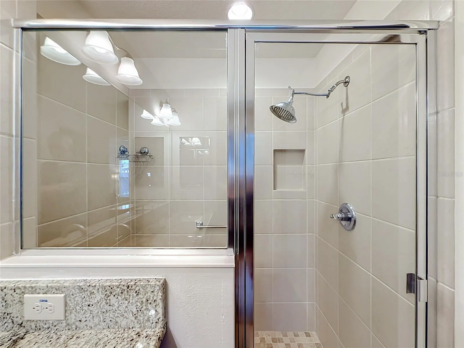 Shower with bench