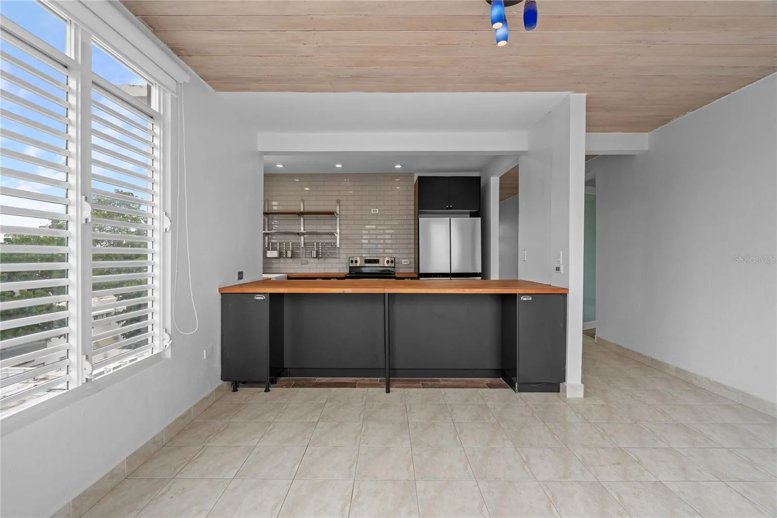 Dining area and kitchen