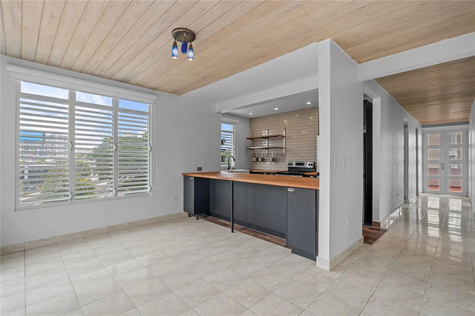 Dining area and kitchen