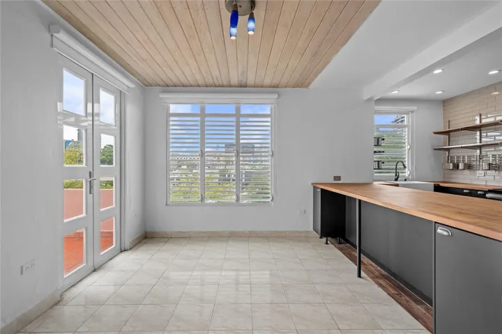 Dining area and kitchen