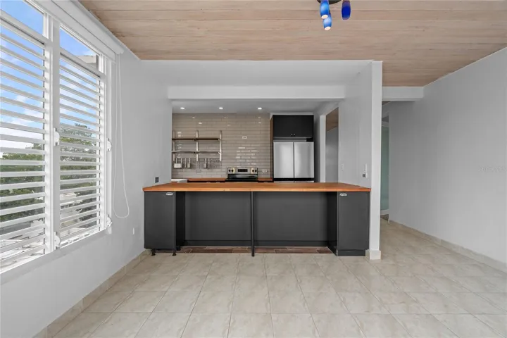 Dining area and kitchen