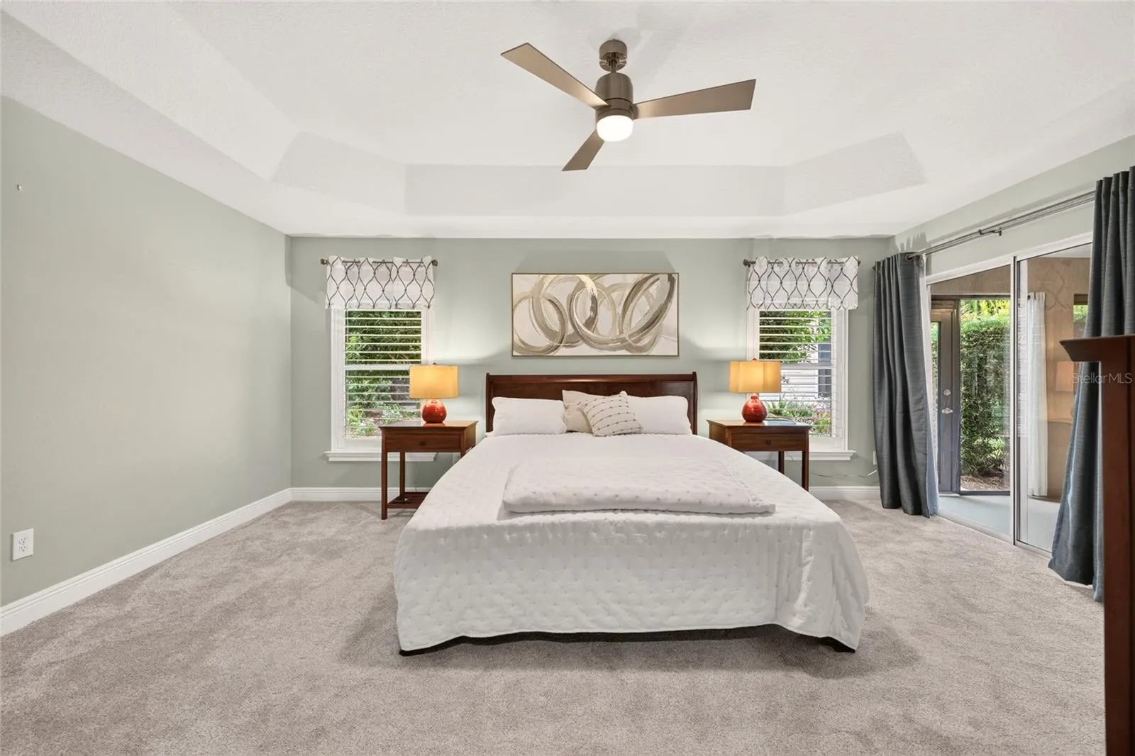 Plantation Shutters and Glass Slider to Florida Room