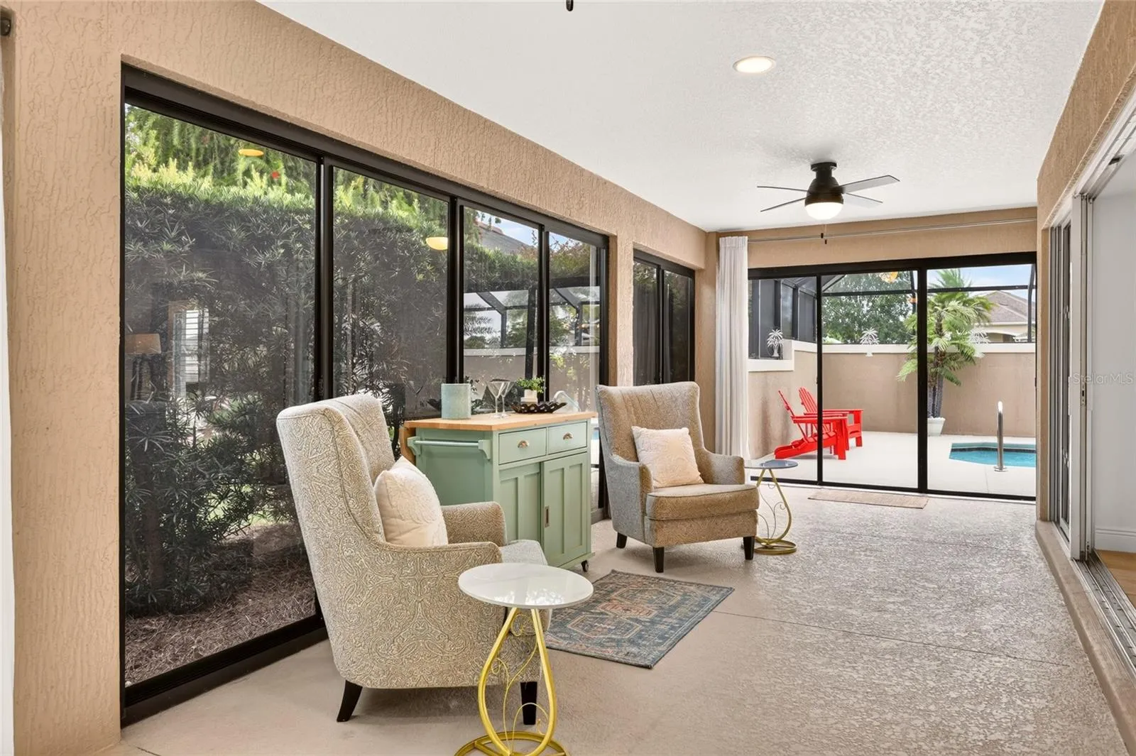 Sliders to Pool Deck