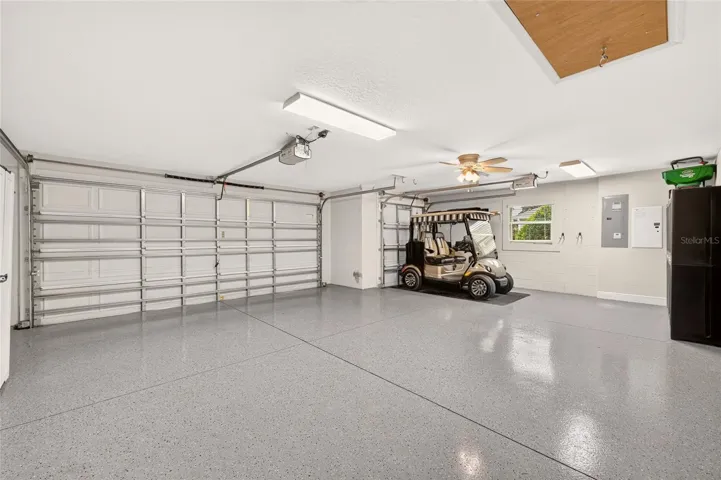 Large 2 car plus golf cart garage